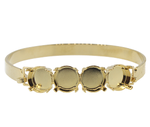 Bangle Bracelet Setting #7937 Gold for Rivoli SS47 Stones (2 Pieces) 